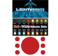 LIGHTWEIGHTS RED+WHITE DOTS COMBO 14pc