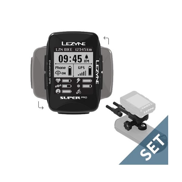 Lezyne Super Pro GPS + Direct X Lock Mount set