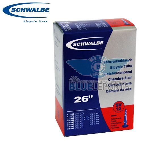 Schwalbe SV12 Bicycle Tire Inner Tube 26"x1.75 650C