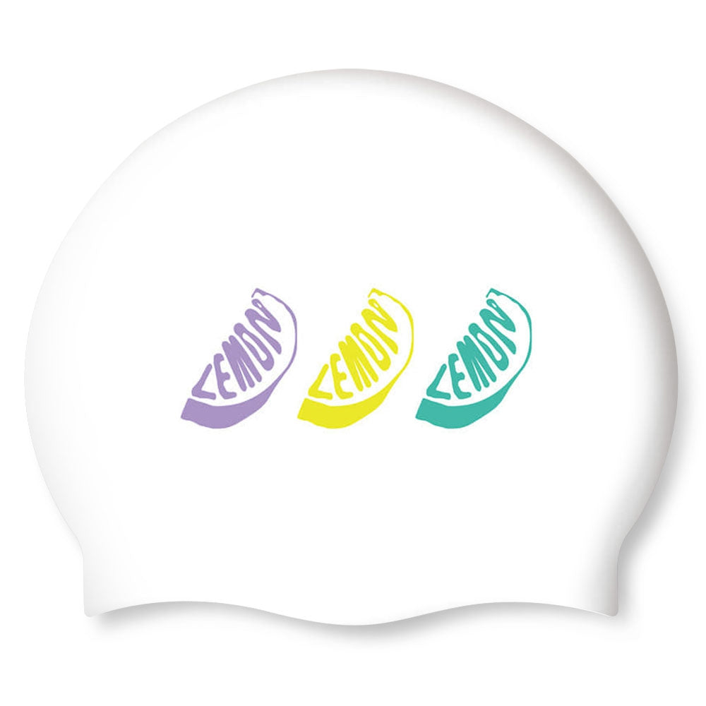 Swim-hero LemonSugar Triple Lemon Swimming Cap Silicone White