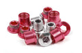 Truvativ 4arm 3 speed Crankset Chainring bolts pink
