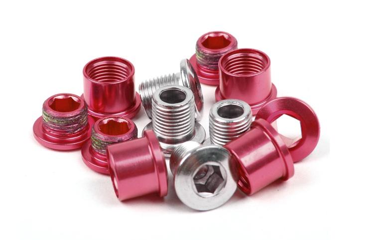 Truvativ 4arm 3 speed Crankset Chainring bolts pink