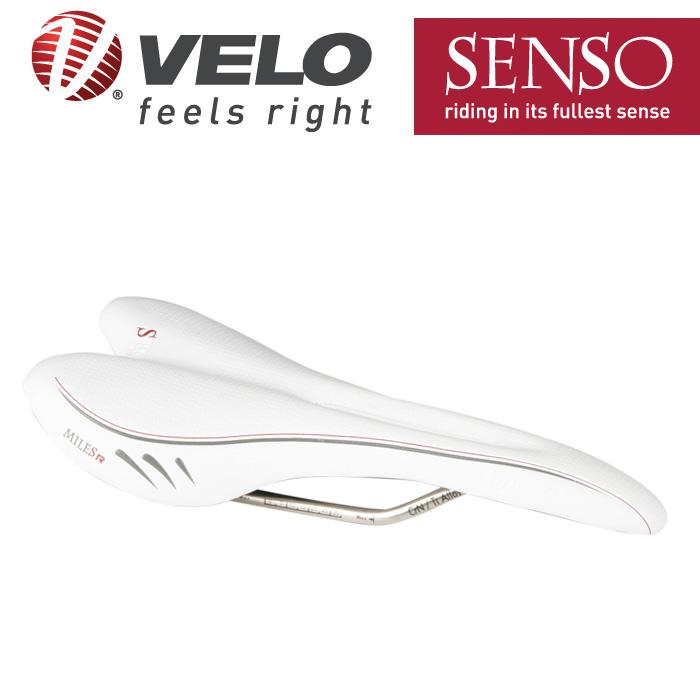 Velo Senso Bike Saddle Seat bicycle S1125 Titan Rail White