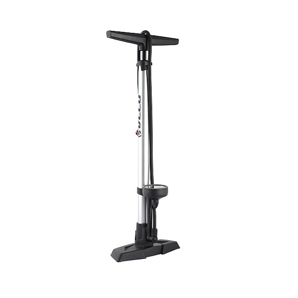 VLLU Floor Pump 2.5 High Mounted Gauge Aluminum Silver FLOOR700