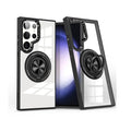 VLLU Finger Ring 360 Rotating Ring MAG Transparent Case S24 Ultra Black