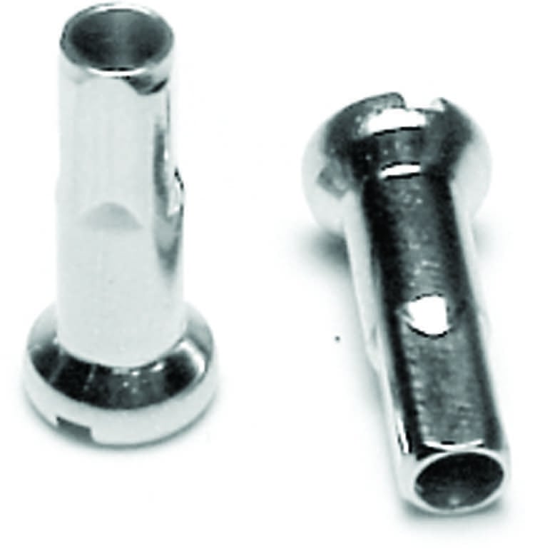 ACTION BRASS 12G SILVER 20MM SPOKE NIPPLES