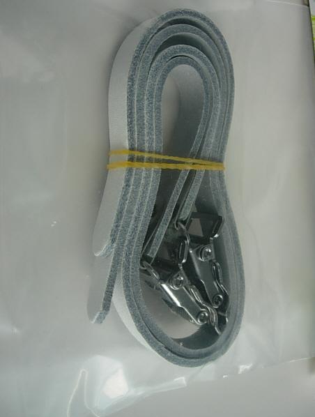 Wellgo W5 Single Leather Straps White for bicycle pedals