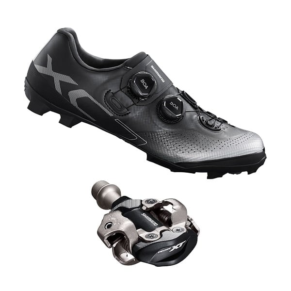 Shimano XC702 Wide Cleat Shoes + XT XC Pedal Set