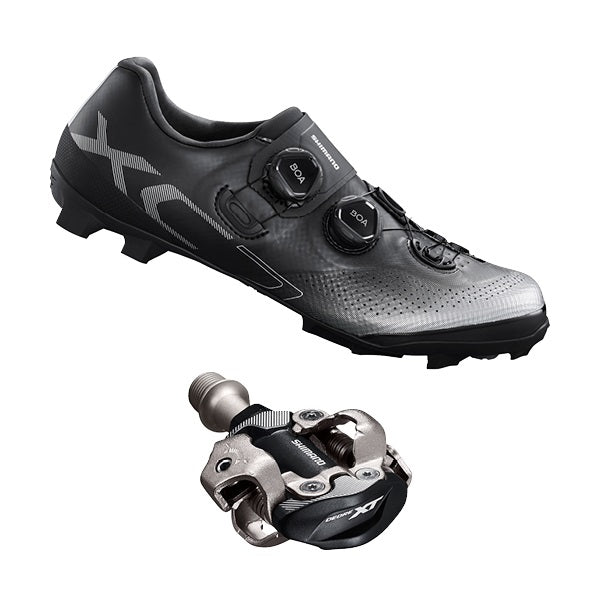 Shimano XC702 Wide Cleat Shoes + XT XC Pedal Set